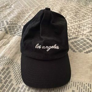 Rue21 Black Los Angeles Hat. Wore several times, still in great shape. One Size.